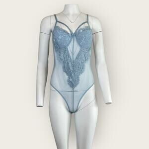 NWT | Wildcat | Teddy Fishnet Lingerie | Blue | Medium